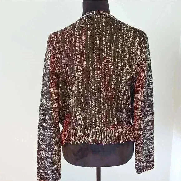 𝅺nic+zoe Fringe Worthy Jacket Black Petite Large - Picture 6 of 13